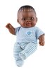 Paola Reina Olmo Babypuppe 21cm Junge mit Vanilleduft dunkles Vinyl