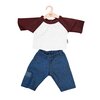 Kledingset Robin jeans + shirt bordeaux