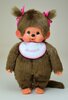 Monchhichi Pl&uuml;schpuppe M&auml;dchen 45 cm mit rosa L&auml;tzchen