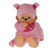 Monchhichi Pl&uuml;schpuppe M&auml;dchen 80 cm mit Kirschbl&uuml;ten-Design rosa