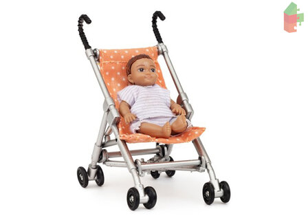 Lundby Puppenhaus Set - Buggy mit Baby