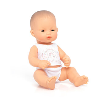 Miniland Babypuppe asiatischer Junge mit Unterw&auml;sche 32cm