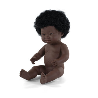 Miniland Puppe afrikanisches M&auml;dchen mit Down-Syndrom 38cm