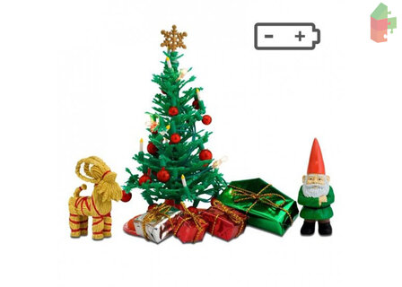 Lundby Set - Weihnachtsbaum mit Zubeh&ouml;r