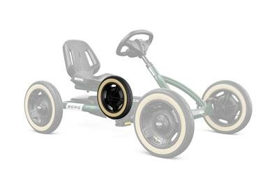 Wiel zwart 12.5x2.25-8 slick zwart/beige aandrijf