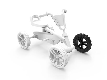 Wiel 9x2 Cross - Zwart/Zwart Voorkant Links