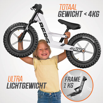 BERG loopfiets Biky Cross wit Handbrake 2-5 jaar 32 cm