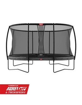 BERG trampoline Grand Ovaal Champion Regular 520X350 Grijs + Safety Net DLX XL