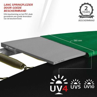 BERG trampoline Favorit InGround 430 Zwart+ Safety Net Comfort