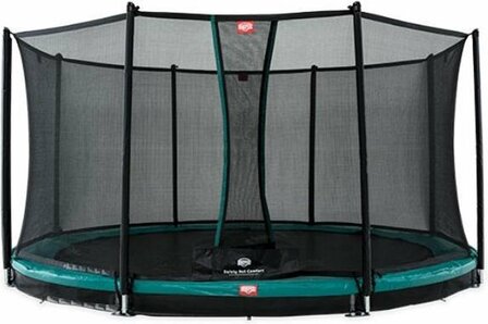 BERG trampoline Favorit InGround 430 Groen + Safety Net Comfort