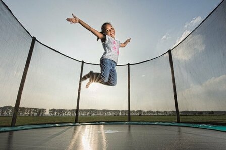 BERG trampoline Favorit InGround 430 Groen + Safety Net Comfort