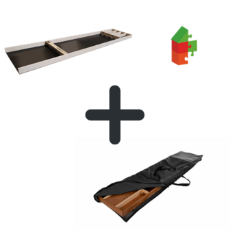 Set Sjoelbak Heemskerk HS-10 + Sjoelbak Hoes Zwart