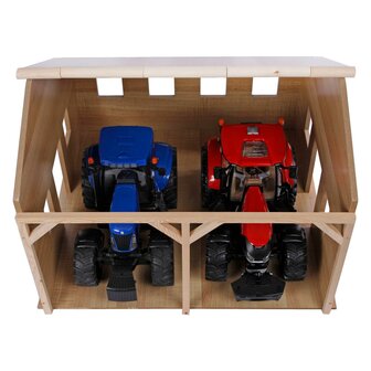 Kids Globe Loods Voor 2 Tractoren, 1:16