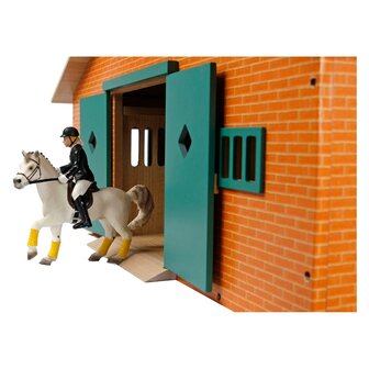 Kids Globe Paardenstal met 7 boxen, 1:24