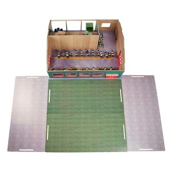 Kids Globe Loopstal met Berging en Weiland 1:32