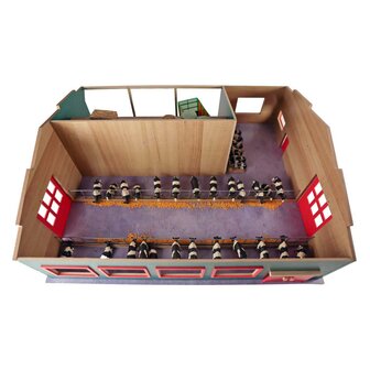 Kids Globe Loopstal met Berging en Weiland 1:32