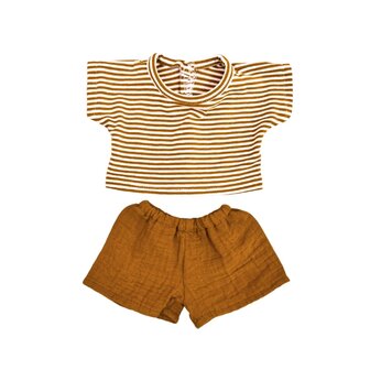 Kledingset Sam caramel stripes