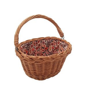 Fietsmand retro flowers