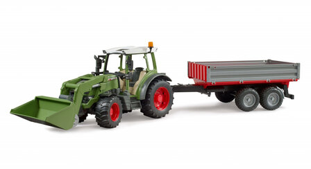 Fendt Vario 211 Traktor mit Frontlader und Kippanh&auml;nger 1:16