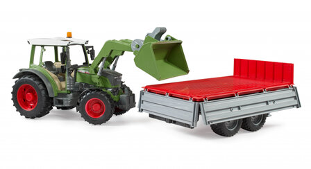 Fendt Vario 211 Traktor mit Frontlader und Kippanh&auml;nger 1:16