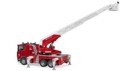 Scania Super 560R Feuerwehr mit Drehleiter, Licht &amp; Sound 1:16