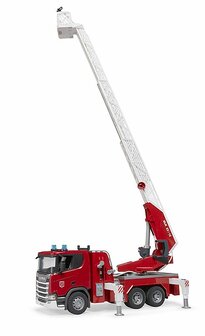 Scania Super 560R Feuerwehr mit Drehleiter, Licht &amp; Sound 1:16