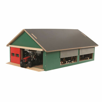 Kids Globe Stal met Windbreekgaas 1:32