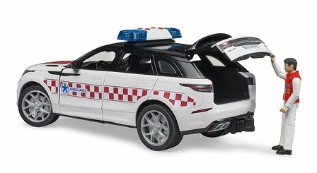 Bruder Range Rover Velar Krankenwagen 1:16 mit Figur (34 cm)