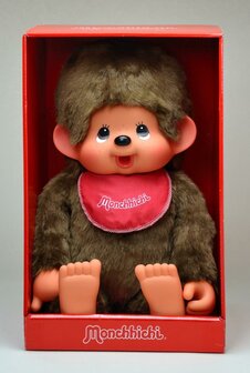 Monchhichi Pl&uuml;schtier Junge 80 cm gro&szlig; mit rotem L&auml;tzchen