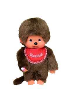 Monchhichi Junge Pl&uuml;schfigur 20 cm mit rotem L&auml;tzchen