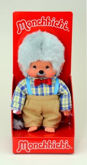 Monchhichi Gro&szlig;vater Pl&uuml;schtier 20 cm mit hellblauem Fell