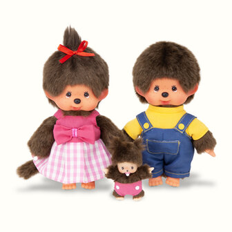 Monchhichi Familien-Set 20cm mit Mama, Papa und Baby