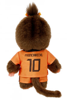 Monchhichi Fu&szlig;ball-M&auml;dchen 20 cm Holland Trikot Orange Nummer 10