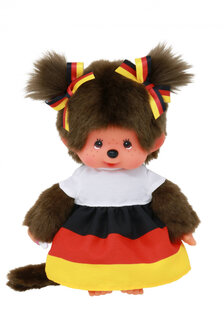 Monchhichi M&auml;dchen im Deutschland-Kleid, 20 cm Pl&uuml;schfigur