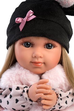 Llorens Puppe Elena mit schwarzer Mütze - 35 cm