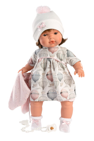 Llorens Puppe Lola mit weißer Mütze - 38 cm