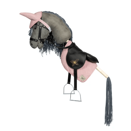 byASTRUP Satteldecke und Mütze in rosa Cord für Steckenpferd