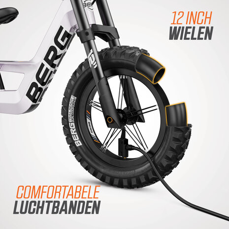 BERG loopfiets Biky Cross wit Handbrake 2-5 jaar 32 cm