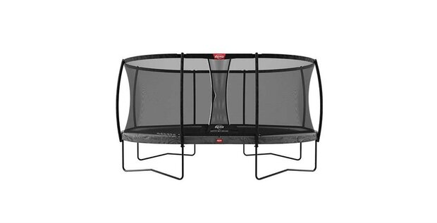 BERG trampoline Grand Ovaal Champion Regular 520X350 Grijs+ Safety Net Deluxe