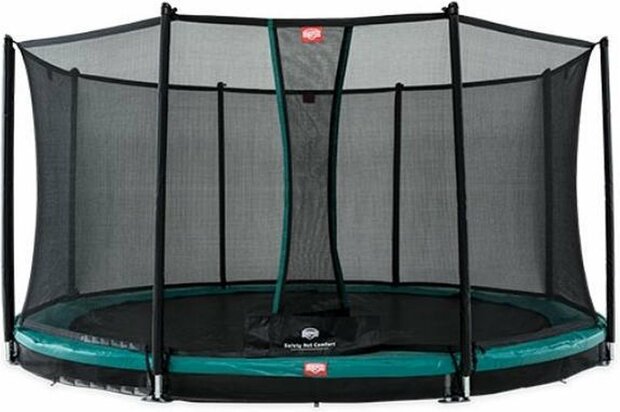 BERG trampoline Favorit InGround 430 Groen + Safety Net Comfort