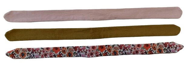 Poppenhaarband met knoop 3 assorti