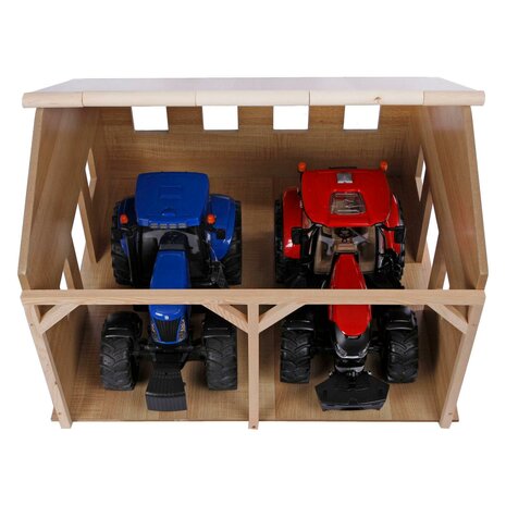 Kids Globe Loods Voor 2 Tractoren, 1:16