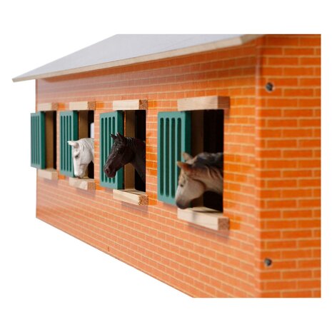 Kids Globe Paardenstal met 7 boxen, 1:24