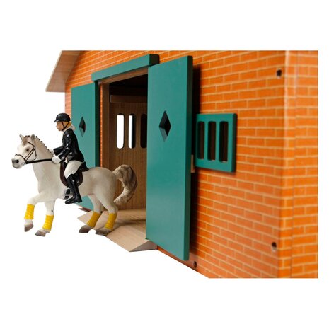 Kids Globe Paardenstal met 7 boxen, 1:24