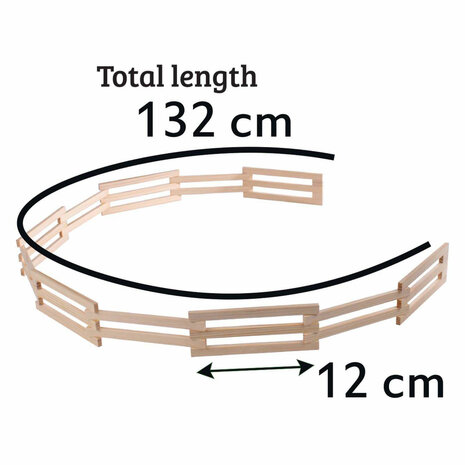 Kids Globe Houten Omheining 1:32, 132cm