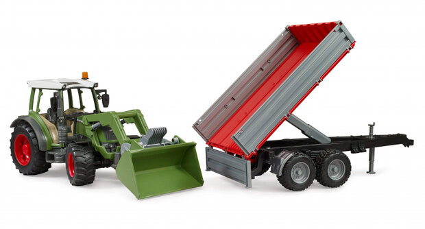 Fendt Vario 211 Traktor mit Frontlader und Kippanh&auml;nger 1:16