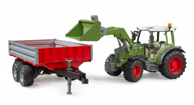 Fendt Vario 211 Traktor mit Frontlader und Kippanh&auml;nger 1:16