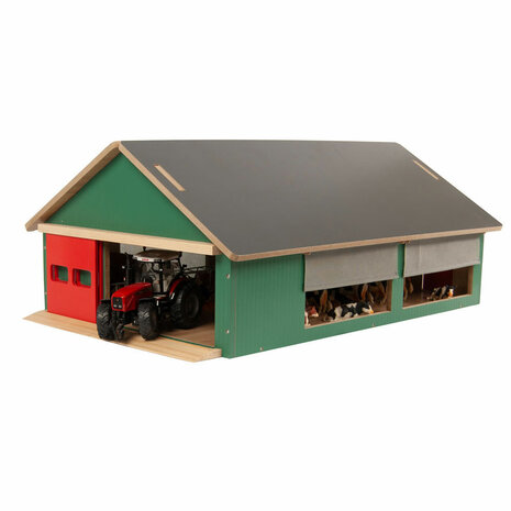 Kids Globe Stal met Windbreekgaas 1:32