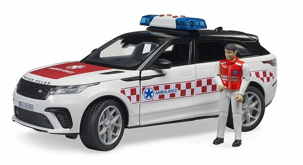 Bruder Range Rover Velar Krankenwagen 1:16 mit Figur (34 cm)