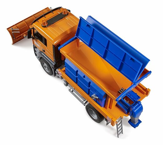 Bruder MAN TGS Winterdienst-LKW mit Schneepflug und Streuwerk 1:16